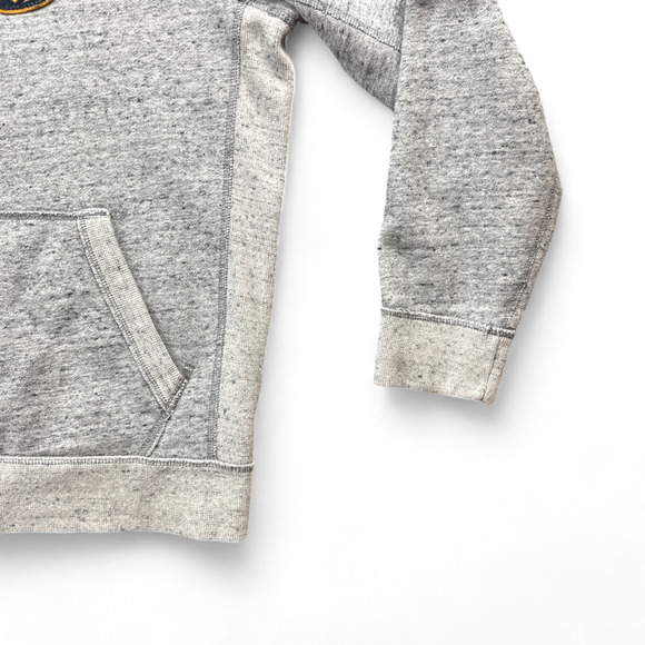 Vintage Abercrombie & Fitch Sweater Adult SMALL Gray Hoodie Skull Crossbones Y2K - Picture 5 of 8